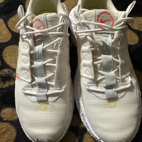 Nike Women's White and Orange Sneakers - Picture 2 of 3